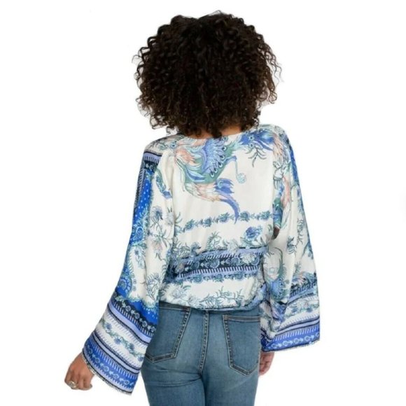 Johnny Was - NEW! 100% Silk Revive Jacky Top in Multi SIZE M - Picture 2 of 5